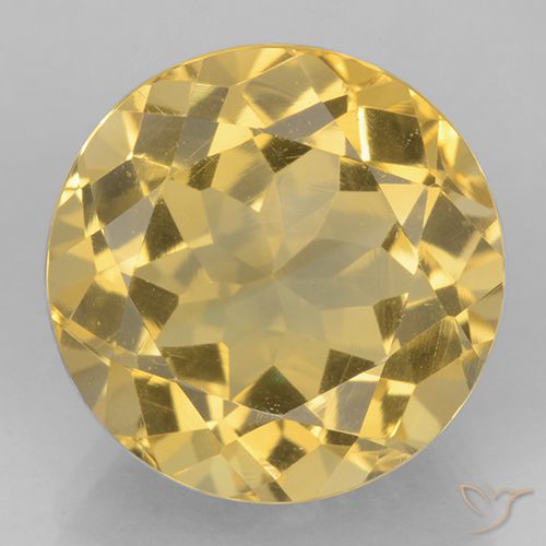5.98ct Natürlicher Mittelgold Citrin, Runden, VVS