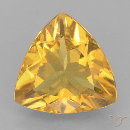 1.87ct Natürlicher Orange-Gold Citrin, Trillion, VVS-VS