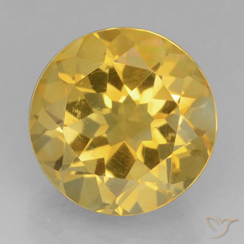 5.91ct Natürlicher Golden Citrin, Runden, VVS