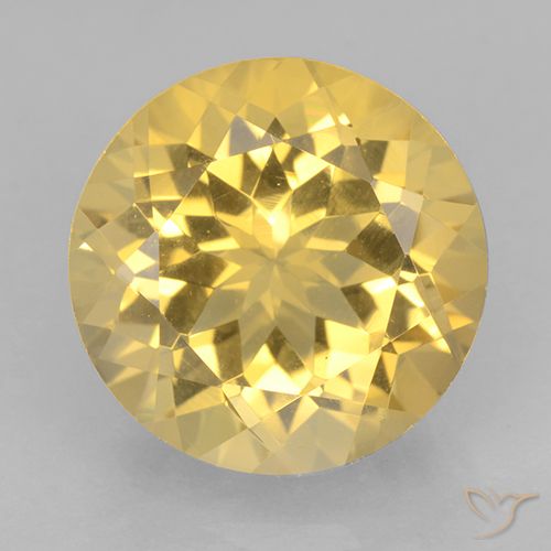 6.32ct Natürlicher Golden Citrin, Runden, VVS