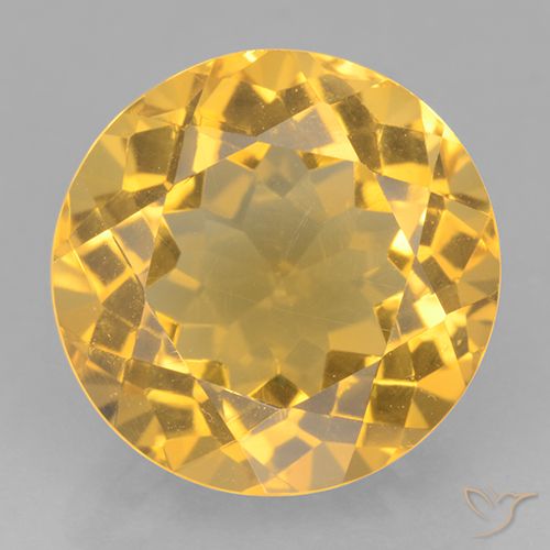 6.25ct Natürlicher Mittelgold Citrin, Runden, VVS