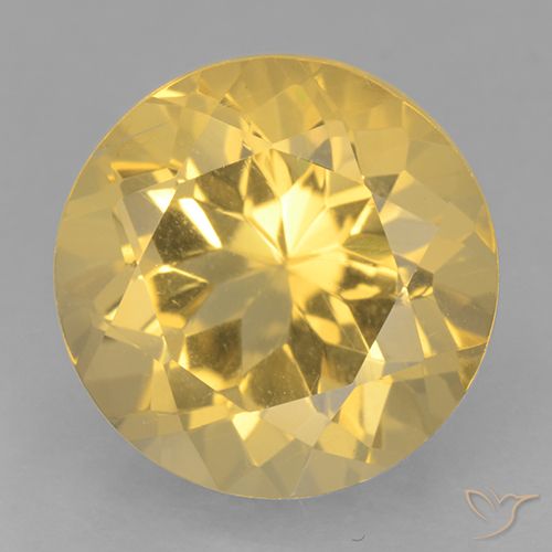 6.07ct Natürlicher Mittelgold Citrin, Runden, VVS