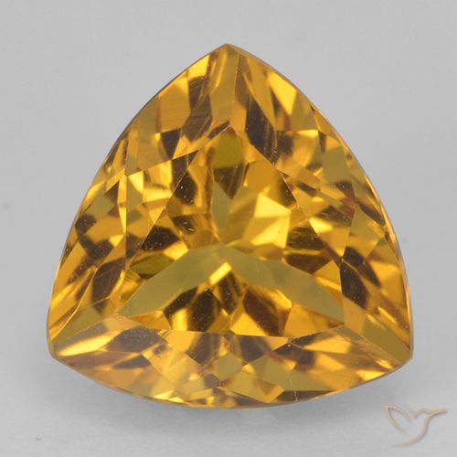 2.33ct Natürlicher Tiefes Goldorange Citrin, Trillion, VVS