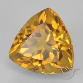 9,17 ctw natürlicher Tiefes Goldorange Citrin, Trillion, VVS