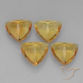 6.92 ct natürliche Tiefes Orange-Gold Citrin-Edelsteine, Trillion, VVS-VS