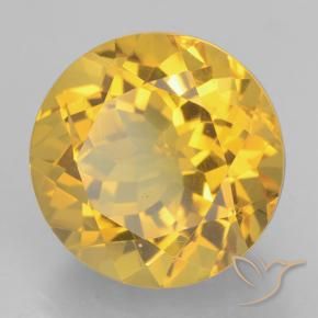 9,17 ctw natürlicher Mittleres Gold Citrin, Runden, VVS