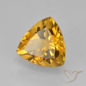 9,17 ctw natürlicher Dunkelgolden Citrin, Trillion, VVS