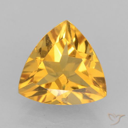2.03ct Natürlicher gold-orange Citrin, Trillion, VVS