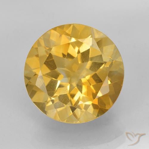 5.98ct Natürlicher Helles Gold Citrin, Runden, VVS