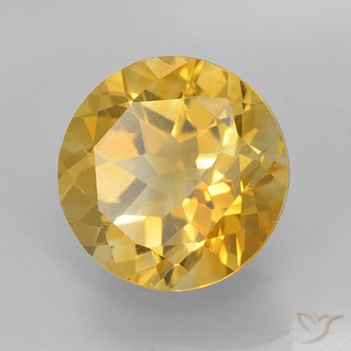 9,17 ctw natürlicher Helles Gold Citrin, Runden, VVS