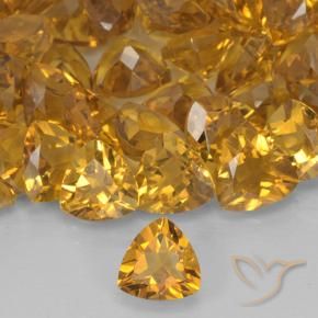 9,17 ctw natürlicher Dunkelgolden Citrin, Trillion, VVS-VS