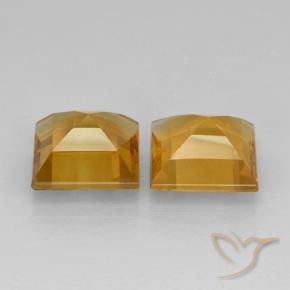 4.12 ct natürliche Dunkelgolden Citrin-Edelsteine, Quadrat, VVS-VS