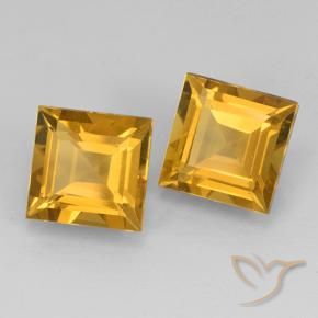 4.68 ct natürliche Tiefes Goldorange Citrin-Edelsteine, Quadrat, VVS-VS