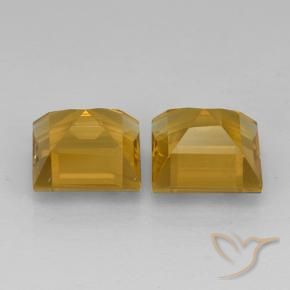 4.68 ct natürliche Tiefes Goldorange Citrin-Edelsteine, Quadrat, VVS-VS