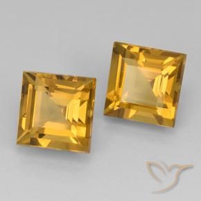 5.06 ct natürliche Tiefes Goldorange Citrin-Edelsteine, Quadrat, VVS-VS