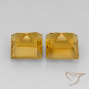 4.70 ct natürliche Dunkelgolden Citrin-Edelsteine, Quadrat, VVS-VS