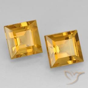 4.91 ct natürliche Tiefes Goldorange Citrin-Edelsteine, Quadrat, VVS-VS
