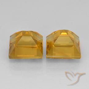 4.91 ct natürliche Tiefes Goldorange Citrin-Edelsteine, Quadrat, VVS-VS