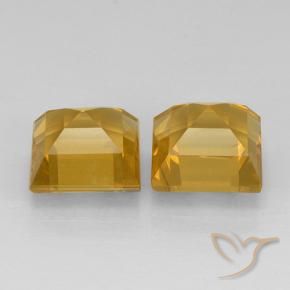 4.64 ct natürliche Tiefes Goldorange Citrin-Edelsteine, Quadrat, VVS-VS