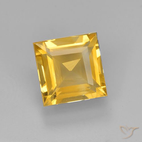 2.26ct Natürlicher Mittelgold Citrin, Quadrat, VVS