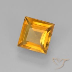 9,17 ctw natürlicher Tiefes Orange-Gold Citrin, Quadrat, VVS-VS