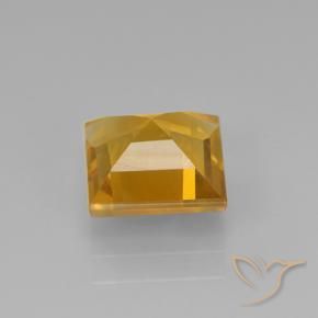 9,17 ctw natürlicher Tiefes Orange-Gold Citrin, Quadrat, VVS-VS