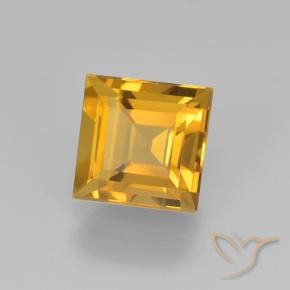 9,17 ctw natürlicher Dunkelgolden Citrin, Quadrat, VVS