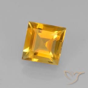 9,17 ctw natürlicher Dunkelgolden Citrin, Quadrat, VVS-VS