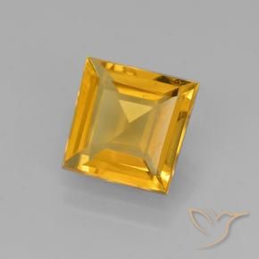 9,17 ctw natürlicher Dunkelgolden Citrin, Quadrat, VVS