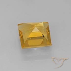 9,17 ctw natürlicher Dunkelgolden Citrin, Quadrat, VVS
