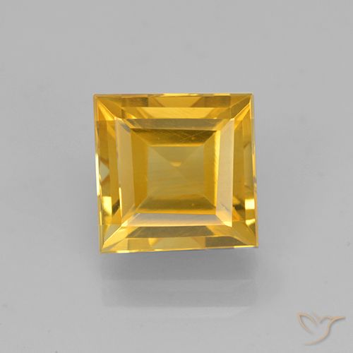 2.27ct Natürlicher gold-orange Citrin, Quadrat, VVS