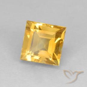 9,17 ctw natürlicher Helles Gold Citrin, Quadrat, VVS-VS