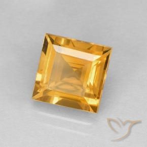 9,17 ctw natürlicher Orange-Gold Citrin, Quadrat, VVS-VS
