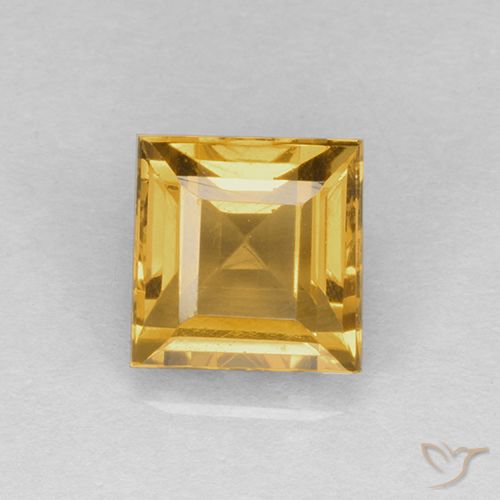 2.33ct Natürlicher Mittleres Gold Citrin, Quadrat, VVS-VS