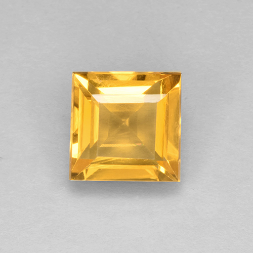 2,07 ctw natürlicher goldener Citrin, Quadrat, VVS-VS