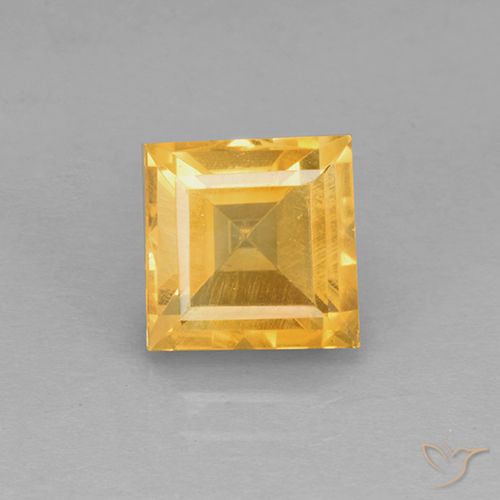 2.27ct Natürlicher Helles Gold Citrin, Quadrat, VVS-VS
