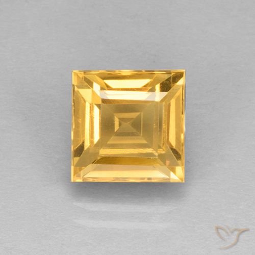 2.83ct Natürlicher gold-orange Citrin, Quadrat, VVS-VS