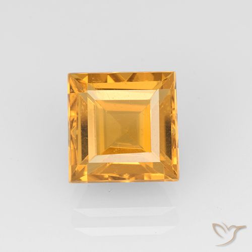 2.72ct Natürlicher Mittel-Helles Orange-Gold Citrin, Quadrat, VVS-VS