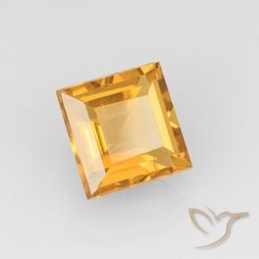 9,17 ctw natürlicher Mittel-Helles Orange-Gold Citrin, Quadrat, VVS-VS