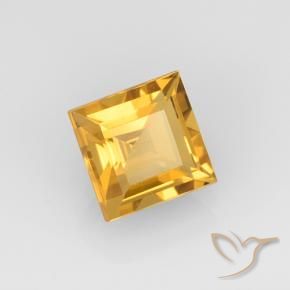 9,17 ctw natürlicher Orange-Gold Citrin, Quadrat, VVS-VS