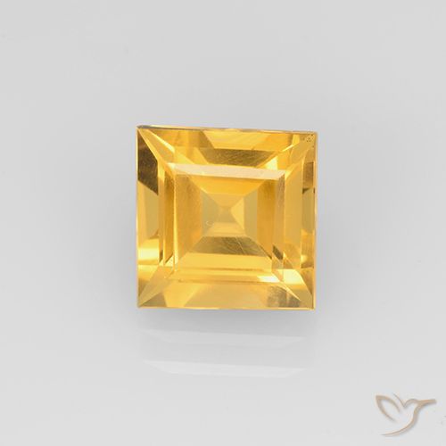 2.04ct Natürlicher Helles Gold Citrin, Quadrat, VVS-VS