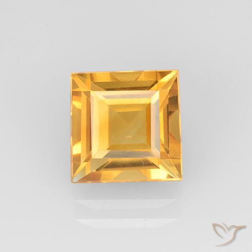 2.22ct Natürlicher Orange-Gold Citrin, Quadrat, VVS