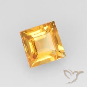 9,17 ctw natürlicher Orange-Gold Citrin, Quadrat, VVS