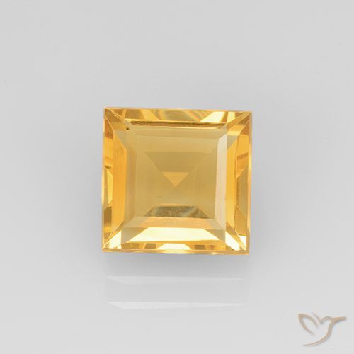 2.12ct Natürlicher Helles Gold Citrin, Quadrat, VVS