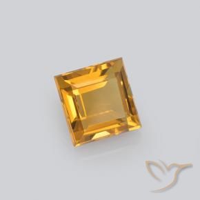 9,17 ctw natürlicher Tiefes Goldorange Citrin, Quadrat, VVS