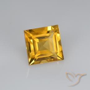 9,17 ctw natürlicher Tiefes Goldorange Citrin, Quadrat, VVS
