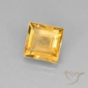 9,17 ctw natürlicher Mittel-Helles Orange-Gold Citrin, Quadrat, VVS-VS