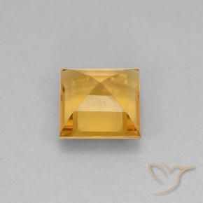 9,17 ctw natürlicher Mittel-Helles Orange-Gold Citrin, Quadrat, VVS-VS