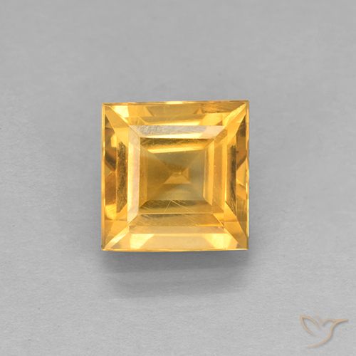 2.18ct Natürlicher Orange-Gold Citrin, Quadrat, VVS-VS