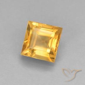 9,17 ctw natürlicher Orange-Gold Citrin, Quadrat, VVS-VS